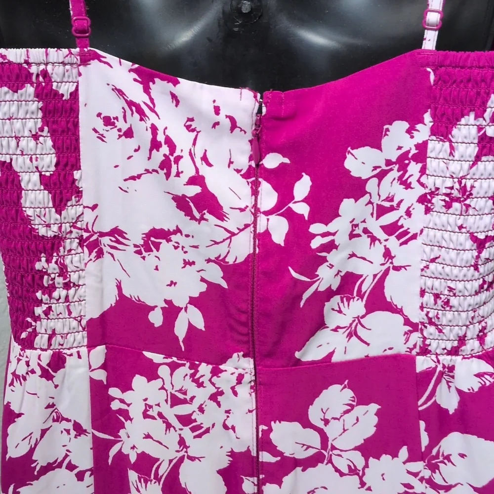 🍋✨ NWT Abercrombie Ruffle Drama Maxi Dress In Pink Rose Floral Size M